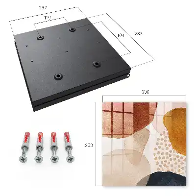 Key cabinet Abstract spots of warm shades