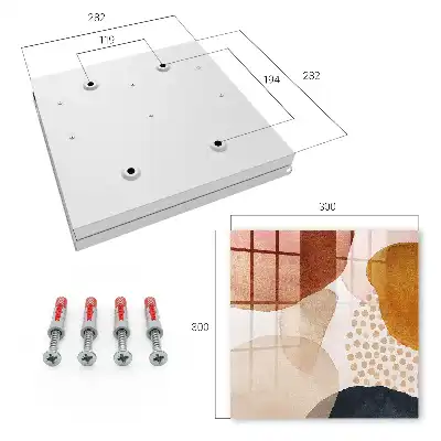 Key cabinet Abstract spots of warm shades
