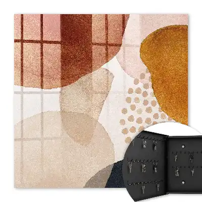 Key cabinet Abstract spots of warm shades