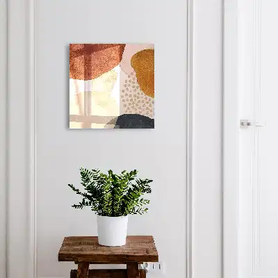 Key cabinet Abstract spots of warm shades