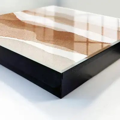 Wall mounted key box Pastel waves of warm tones