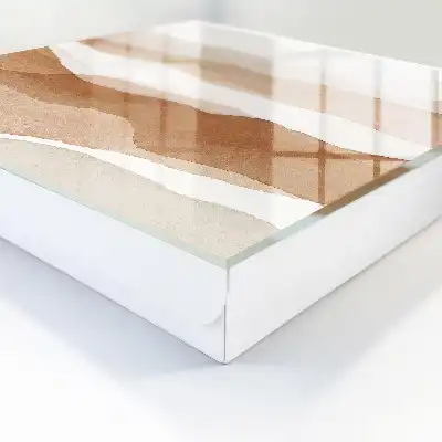 Wall mounted key box Pastel waves of warm tones