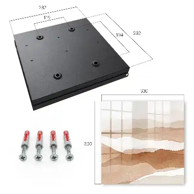 Wall mounted key box Pastel waves of warm tones
