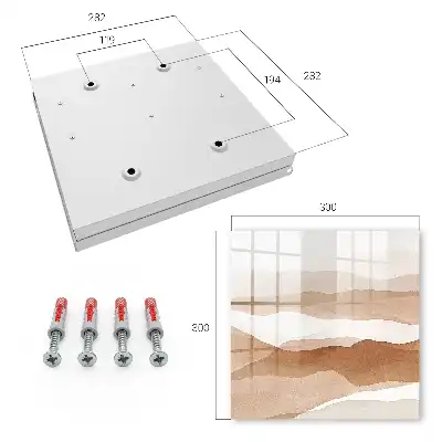 Wall mounted key box Pastel waves of warm tones