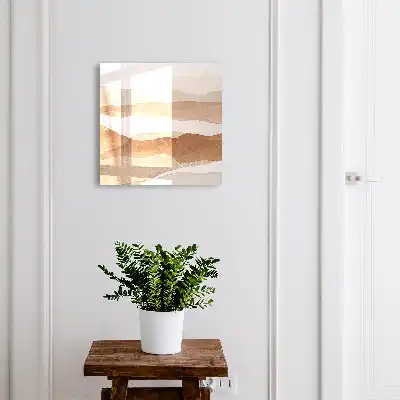 Wall mounted key box Pastel waves of warm tones
