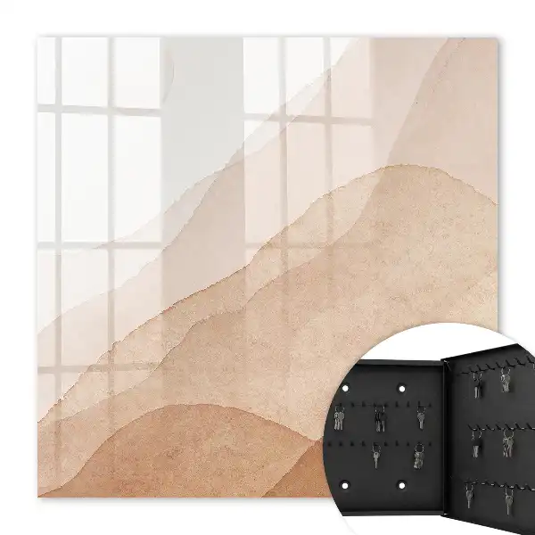 Key box for home Beige landscapes in watercolor style