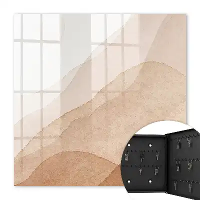 Key box for home Beige landscapes in watercolor style