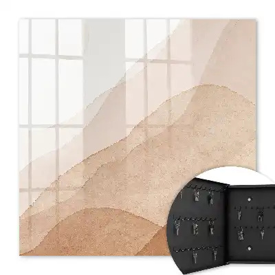 Key box for home Beige landscapes in watercolor style