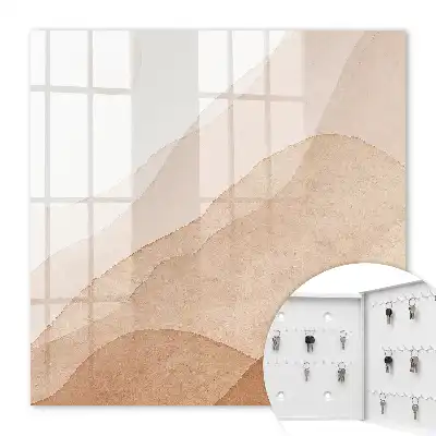 Key box for home Beige landscapes in watercolor style
