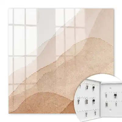 Key box for home Beige landscapes in watercolor style