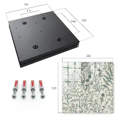 Wall mounted key cabinet Plant motifs in delicate colors