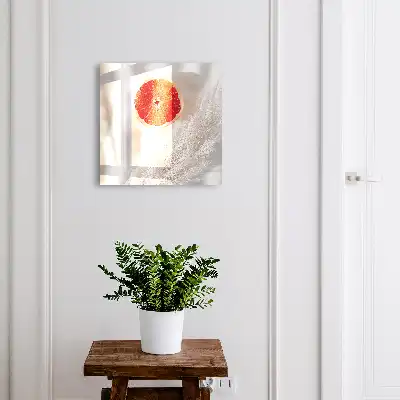Wall mounted key box Red grapefruit and boho grass cream