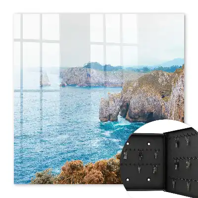 Key box for home Seascape with a blue sea
