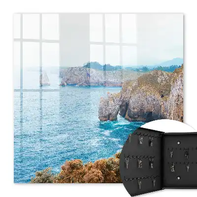 Key box for home Seascape with a blue sea