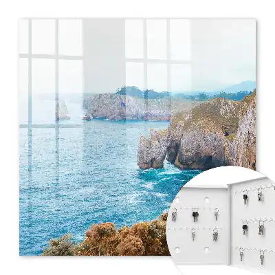 Key box for home Seascape with a blue sea