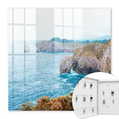 Key box for home Seascape with a blue sea