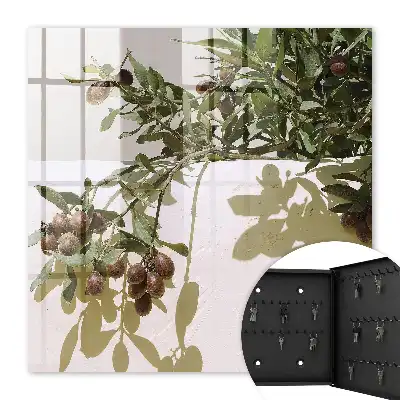 Decorative key box Olive branch in the light background