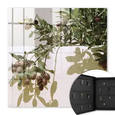 Decorative key box Olive branch in the light background