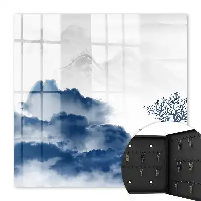 Key cabinet Mysterious mountains blue clouds