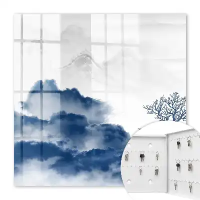 Key cabinet Mysterious mountains blue clouds