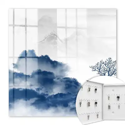 Key cabinet Mysterious mountains blue clouds