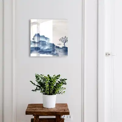 Key cabinet Mysterious mountains blue clouds