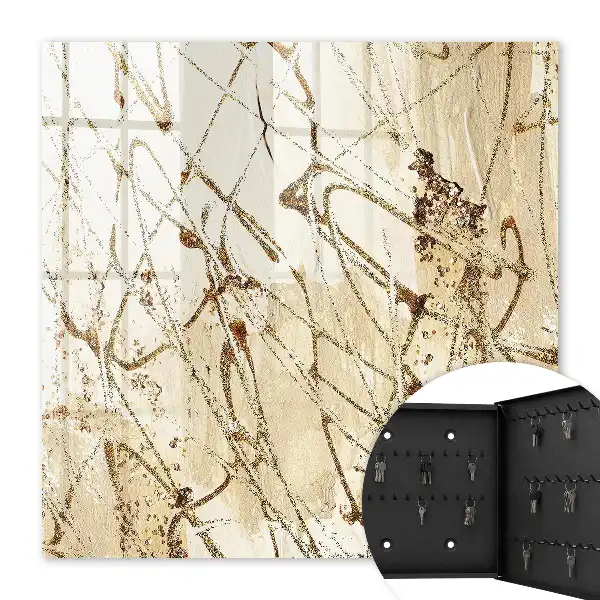 Wall mounted key box Abstract composition with a bright background