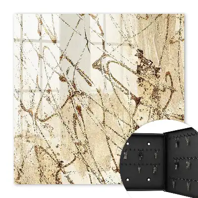 Wall mounted key box Abstract composition with a bright background