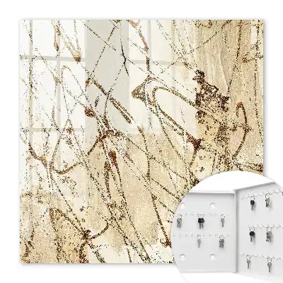Wall mounted key box Abstract composition with a bright background