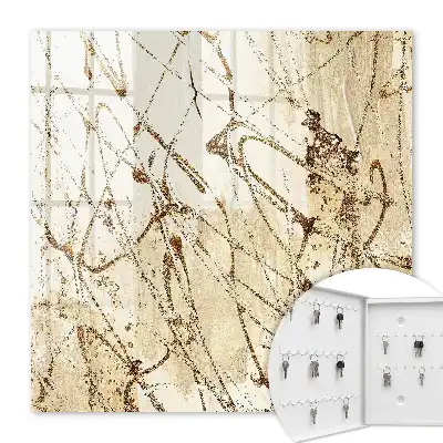 Wall mounted key box Abstract composition with a bright background