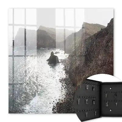 Wall mounted key cabinet Ocean Cliffs of the Sun of Tranquility