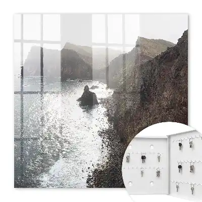 Wall mounted key cabinet Ocean Cliffs of the Sun of Tranquility
