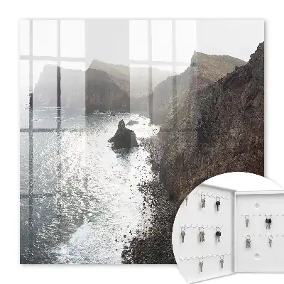 Wall mounted key cabinet Ocean Cliffs of the Sun of Tranquility