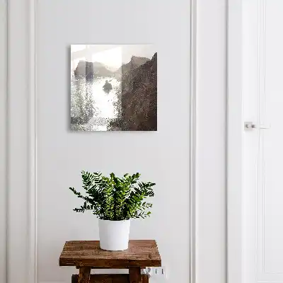 Wall mounted key cabinet Ocean Cliffs of the Sun of Tranquility