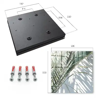 Wall mounted key box Palm trees and shadows in the light background