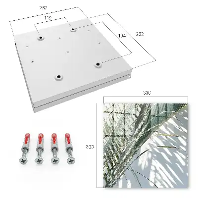 Wall mounted key box Palm trees and shadows in the light background