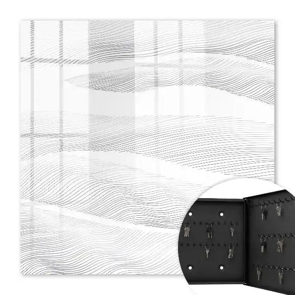 Decorative key box Waves of lines, undulating shapes