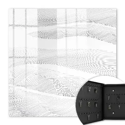 Decorative key box Waves of lines, undulating shapes