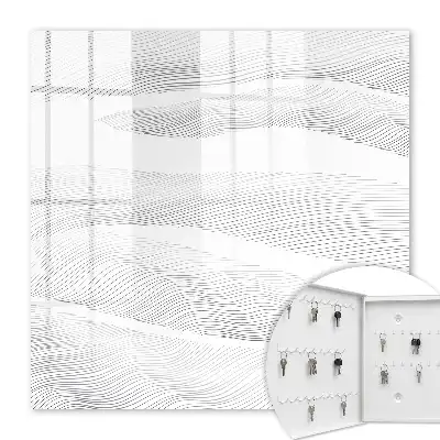 Decorative key box Waves of lines, undulating shapes