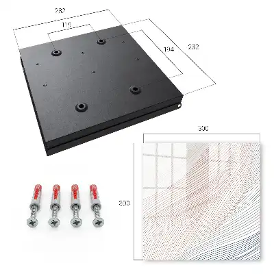Wall mounted key cabinet Wavy lines, subtle colors