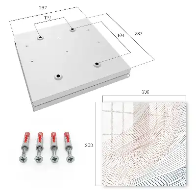 Wall mounted key cabinet Wavy lines, subtle colors