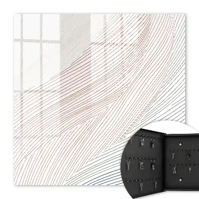 Wall mounted key cabinet Wavy lines, subtle colors