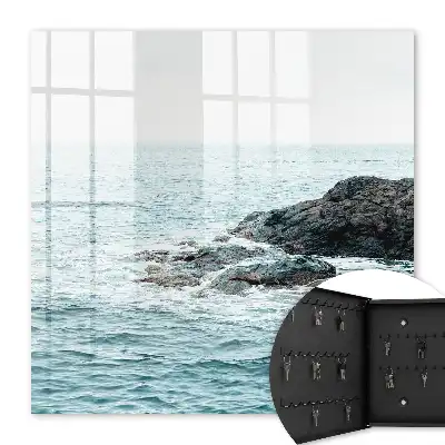 Key cabinet Sea waves with waves with rocks