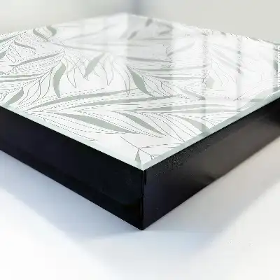 Key box for home Leaf pattern in shades of gray