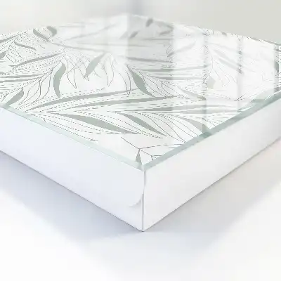 Key box for home Leaf pattern in shades of gray