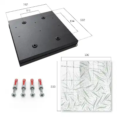 Key box for home Leaf pattern in shades of gray