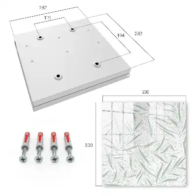 Key box for home Leaf pattern in shades of gray