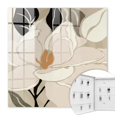 Key cabinet Plant elegance in brown leaves