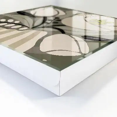 Key box for home Beige flowers in delicate colors