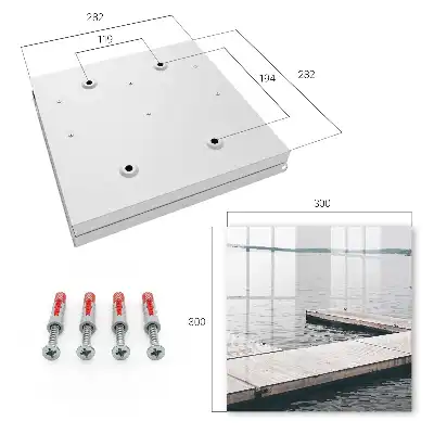 Decorative key box Wooden pier of calm water